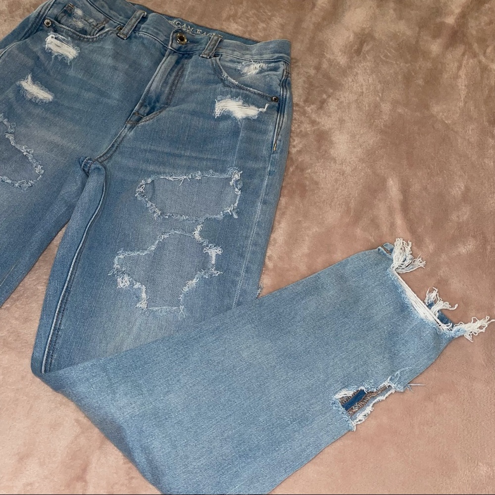 Distressed  American Eagle jeans size 0 - Picture 7 of 11